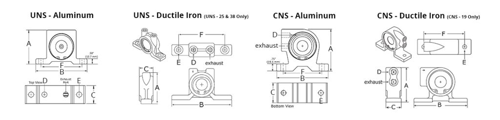 UNS CNS Ball Vibrator Drawing Diagrams